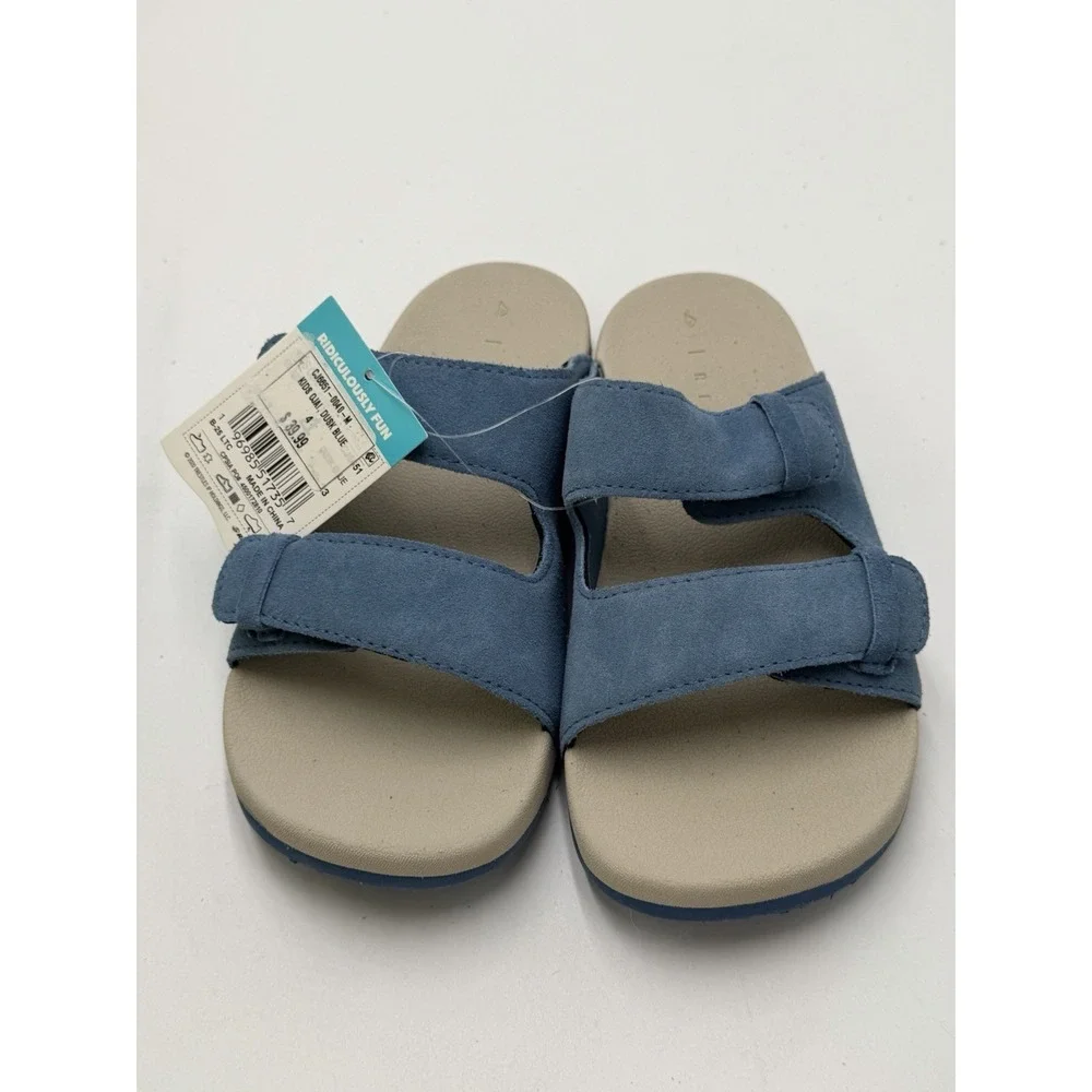 Reef Kids Ojai Sandals Suede Dusk Blue New Size 4 Boys Girls MSRP: $39.99